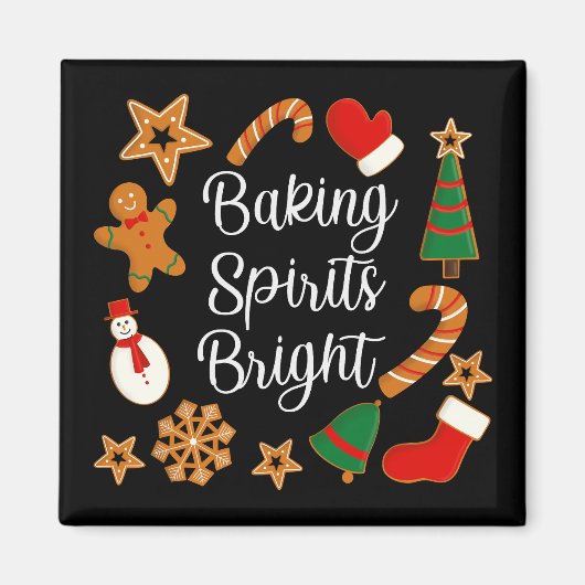 Backwaren Spirituosen Bright Lebkuchen Weihnachtsk Magnet (Vorne)