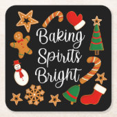 Backwaren Spirituosen Bright Lebkuchen Weihnachtsk Rechteckiger Pappuntersetzer (Vorderseite)