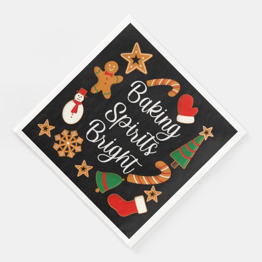 Backwaren Spirituosen Bright Lebkuchen Weihnachtsk Serviette (Ecke)