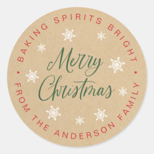 Backwaren Spirituosen Helle hausgemachte Ferien Ba Runder Aufkleber