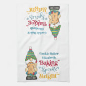 Backwaren Spirituosen Helle Weihnachtsfeiertage Geschirrtuch (Vertikal)