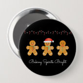 Backwaren Spirituosen Helles Lebkuchen Männer Button (Vorne & Hinten)