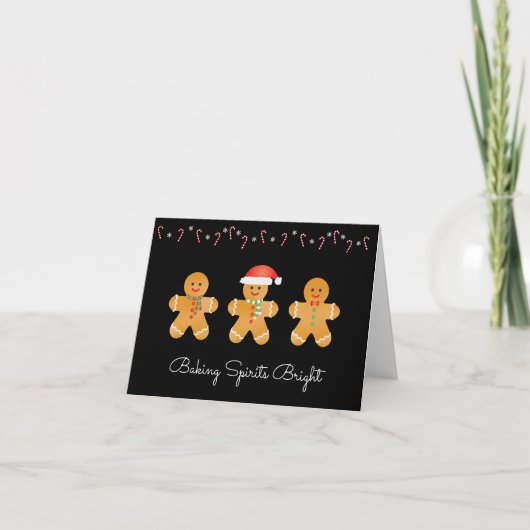 Backwaren Spirituosen Helles Lebkuchen Männer Feiertagskarte (Vorderseite)