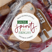 Backwaren Spirituosen Zuhause Bright Holiday Baked Runder Aufkleber