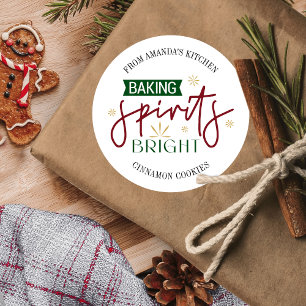 Backwaren Spirituosen Zuhause Bright Holiday Baked Runder Aufkleber