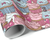 Backwaren Süßigkeiten Cupcakes Packpapier (Rolleneckpunkt)