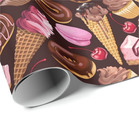 Backwaren Sweet Wrapping Paper Geschenkpapier (Rolleneckpunkt)