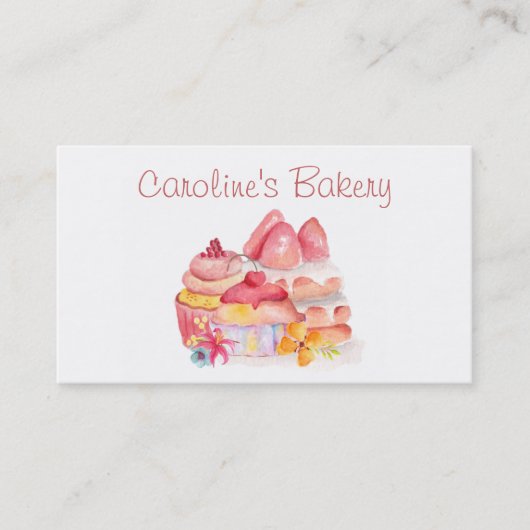 Backwaren und Backwaren Boutique, Süßwaren und Bac Visitenkarte (Vorderseite)