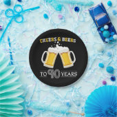 Backwaren und Biere auf 90 Jahre Papierplatte Pappteller (Party)