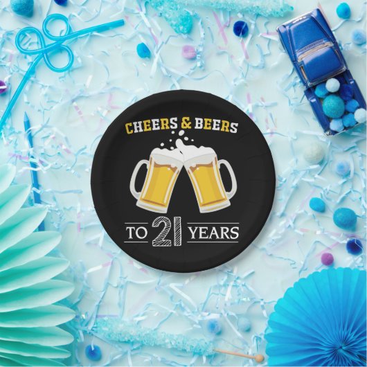 Backwaren und Biere bis 21 Jahre Papierplatte Pappteller (Party)