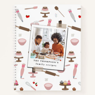 Backwaren und Kochgeschenke Familienrezepte Foto Notizblock