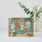 Backwaren Vintage Küche Kunst Postkarte (Stehend Vorderseite)