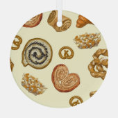 Backwaren: Vintages nahtloses Muster. Ornament Aus Glas (Rückseite)