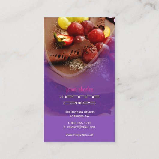 Backwaren Visitenkarten Visitenkarte (Rückseite)