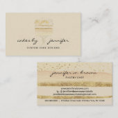 Backwarengeschäft mit gelben Spezialitäten Visitenkarte (Vorne/Hinten)