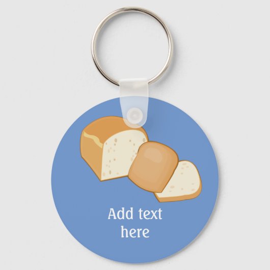 Backwarenmotiv Brotlaib mit Text Schlüsselanhänger (Vorderseite)