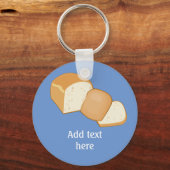 Backwarenmotiv Brotlaib mit Text Schlüsselanhänger (Vorderseite)