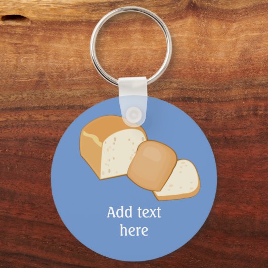 Backwarenmotiv Brotlaib mit Text Schlüsselanhänger (Vorderseite)