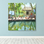 Backwater Indien Leinwanddruck (Insitu (Holzboden))