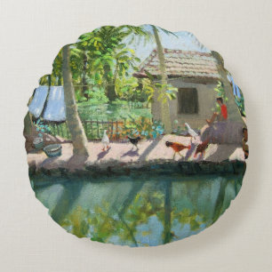 Backwater Indien Rundes Kissen