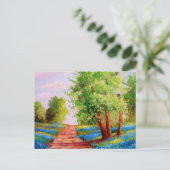 Backway Bluebonnets Postkarte (Stehend Vorderseite)