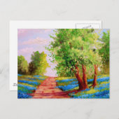 Backway Bluebonnets Postkarte (Vorne/Hinten)