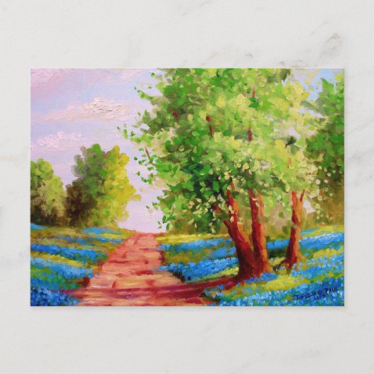 Backway Bluebonnets Postkarte (Vorderseite)