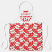 Backweihnachtscreme Santa Cookie Muster Schürze (Vorderseite)