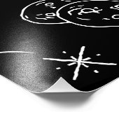 Backwerkzeug und Schwarz-weißes Küchenbäcker Fotodruck (Ecke)