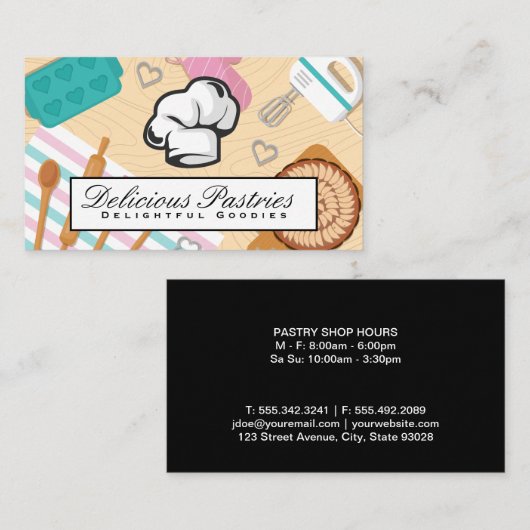 Backwerkzeuge | Chef Hat Visitenkarte (Vorne/Hinten)