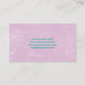 Backwerkzeuge | Lila Hintergrund Visitenkarte (Rückseite)