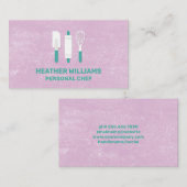 Backwerkzeuge | Lila Hintergrund Visitenkarte (Vorne/Hinten)