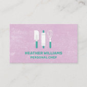 Backwerkzeuge | Lila Hintergrund Visitenkarte (Vorderseite)