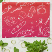 Backwerkzeuge und Küchenbäcker Geschirrtuch (Gefaltet)