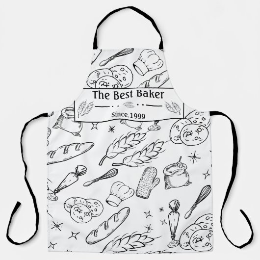 Backwerkzeuge und moderne Bäckereien Schürze (Vorderseite)