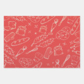 Backwerkzeuge und moderne, braune Orange Geschenkpapier Set (Vorderseite 2)