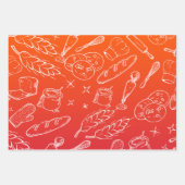 Backwerkzeuge und moderne, braune Orange Geschenkpapier Set (Vorderseite)