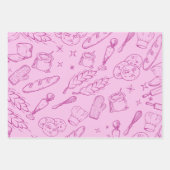 Backwerkzeuge und moderne rosa Bäckerei Geschenkpapier Set (Vorderseite 3)