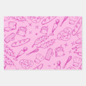 Backwerkzeuge und moderne rosa Bäckerei Geschenkpapier Set (Vorderseite 2)
