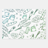 Backwerkzeuge und moderne schwarze Bäckerei Geschenkpapier Set (Vorderseite 2)