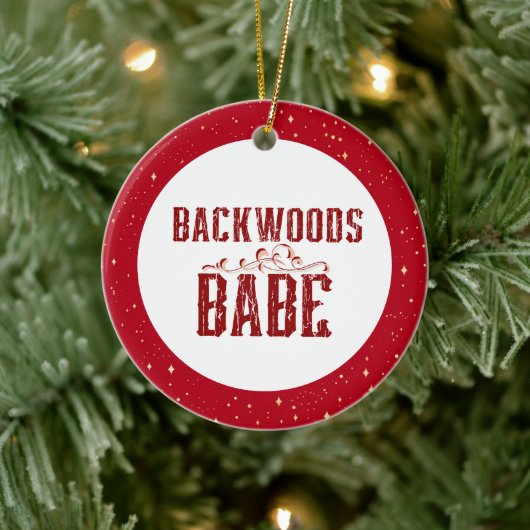 Backwood Babe Personalisiert Keramik Ornament (Baum)