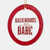 Backwood Babe Personalisiert Keramik Ornament (Links)