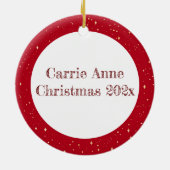 Backwood Babe Personalisiert Keramik Ornament (Hinten)