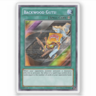 Backwood Guts Trading Card Aufkleber
