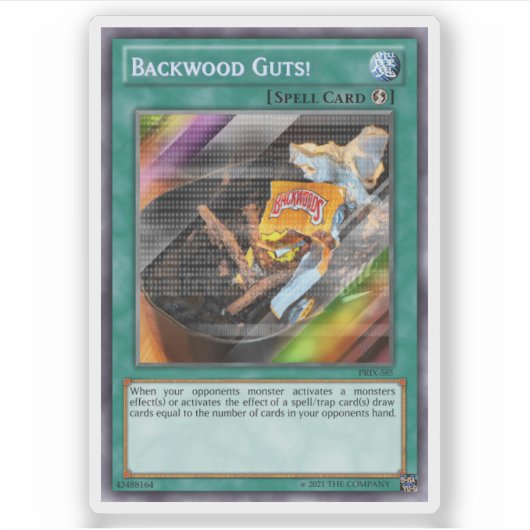 Backwood Guts Trading Card Aufkleber (Vorderseite)
