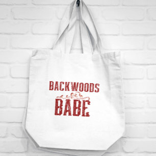 Backwoods Babe Typografy Jumbo Stoffbeutel