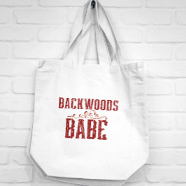 Backwoods Babe Typografy Jumbo Stoffbeutel