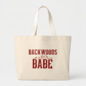 Backwoods Babe Typografy Jumbo Stoffbeutel (Vorne)