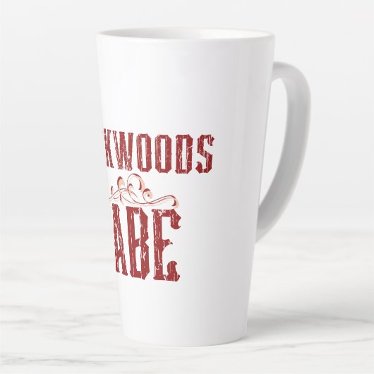 Backwoods Babe Typografy Milchtasse (Rechte Ecke)