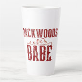 Backwoods Babe Typografy Milchtasse (Vorderseite)